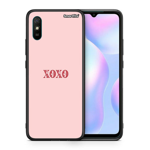 Θήκη Xiaomi Redmi 9A XOXO Love από τη Smartfits με σχέδιο στο πίσω μέρος και μαύρο περίβλημα | Xiaomi Redmi 9A XOXO Love case with colorful back and black bezels