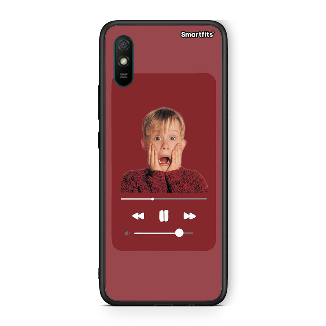 Xiaomi Redmi 9A Xmas Alone Music θήκη από τη Smartfits με σχέδιο στο πίσω μέρος και μαύρο περίβλημα | Smartphone case with colorful back and black bezels by Smartfits