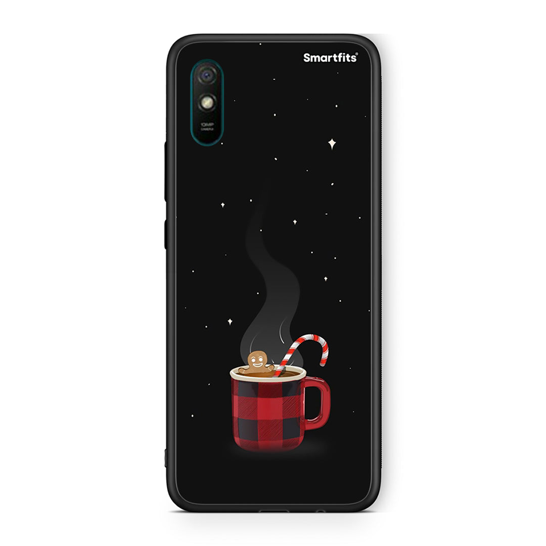 Xiaomi Redmi 9A Xmas Bathing θήκη από τη Smartfits με σχέδιο στο πίσω μέρος και μαύρο περίβλημα | Smartphone case with colorful back and black bezels by Smartfits