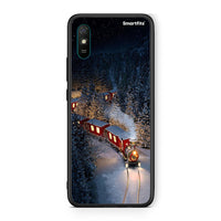 Thumbnail for Xiaomi Redmi 9A Xmas Train θήκη από τη Smartfits με σχέδιο στο πίσω μέρος και μαύρο περίβλημα | Smartphone case with colorful back and black bezels by Smartfits