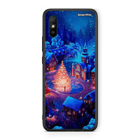 Thumbnail for Xiaomi Redmi 9A Xmas Village θήκη από τη Smartfits με σχέδιο στο πίσω μέρος και μαύρο περίβλημα | Smartphone case with colorful back and black bezels by Smartfits