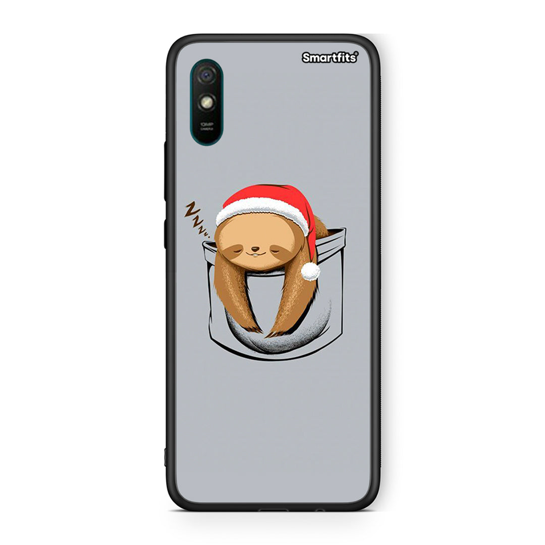 Xiaomi Redmi 9A Xmas Zzzz θήκη από τη Smartfits με σχέδιο στο πίσω μέρος και μαύρο περίβλημα | Smartphone case with colorful back and black bezels by Smartfits