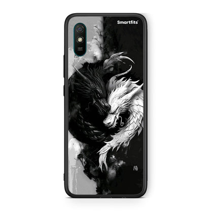 Xiaomi Redmi 9A Yin Yang Θήκη από τη Smartfits με σχέδιο στο πίσω μέρος και μαύρο περίβλημα | Smartphone case with colorful back and black bezels by Smartfits