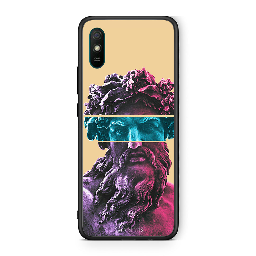 Xiaomi Redmi 9A Zeus Art Θήκη Αγίου Βαλεντίνου από τη Smartfits με σχέδιο στο πίσω μέρος και μαύρο περίβλημα | Smartphone case with colorful back and black bezels by Smartfits