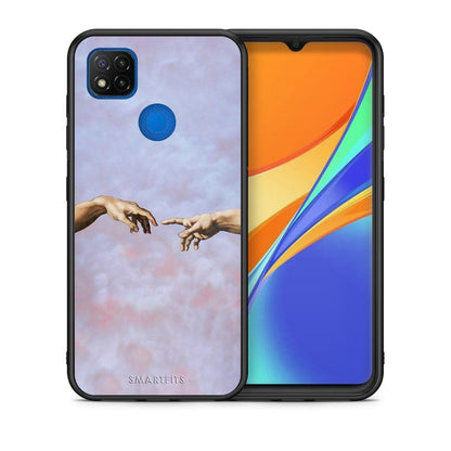 Θήκη Xiaomi Redmi 9C Adam Hand από τη Smartfits με σχέδιο στο πίσω μέρος και μαύρο περίβλημα | Xiaomi Redmi 9C Adam Hand case with colorful back and black bezels