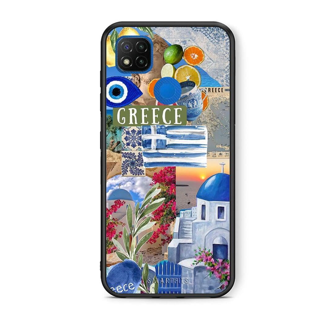 Θήκη Xiaomi Redmi 9C All Greek από τη Smartfits με σχέδιο στο πίσω μέρος και μαύρο περίβλημα | Xiaomi Redmi 9C All Greek case with colorful back and black bezels