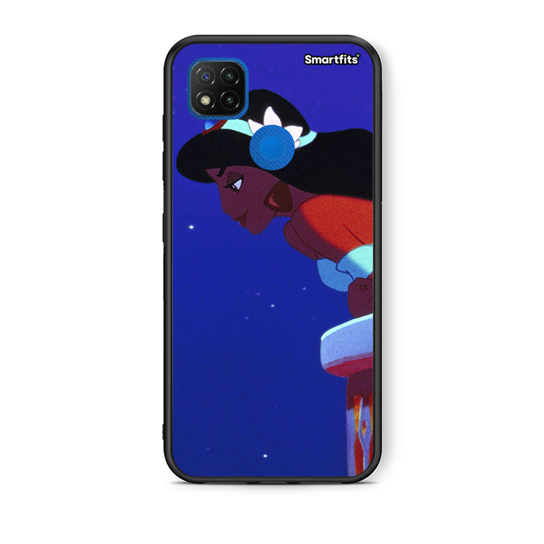 Θήκη Xiaomi Redmi 9C Alladin And Jasmine Love 2 από τη Smartfits με σχέδιο στο πίσω μέρος και μαύρο περίβλημα | Xiaomi Redmi 9C Alladin And Jasmine Love 2 case with colorful back and black bezels
