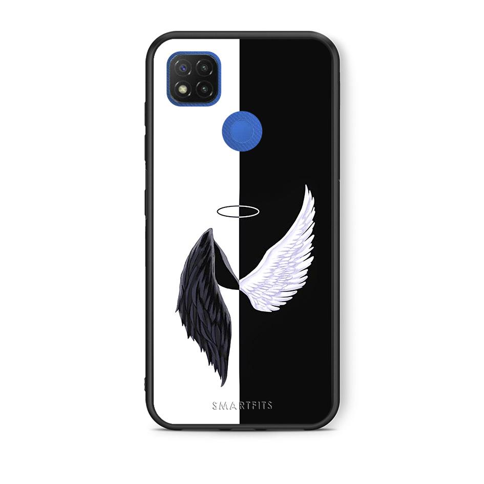 Θήκη Xiaomi Redmi 9C Angels Demons από τη Smartfits με σχέδιο στο πίσω μέρος και μαύρο περίβλημα | Xiaomi Redmi 9C Angels Demons case with colorful back and black bezels