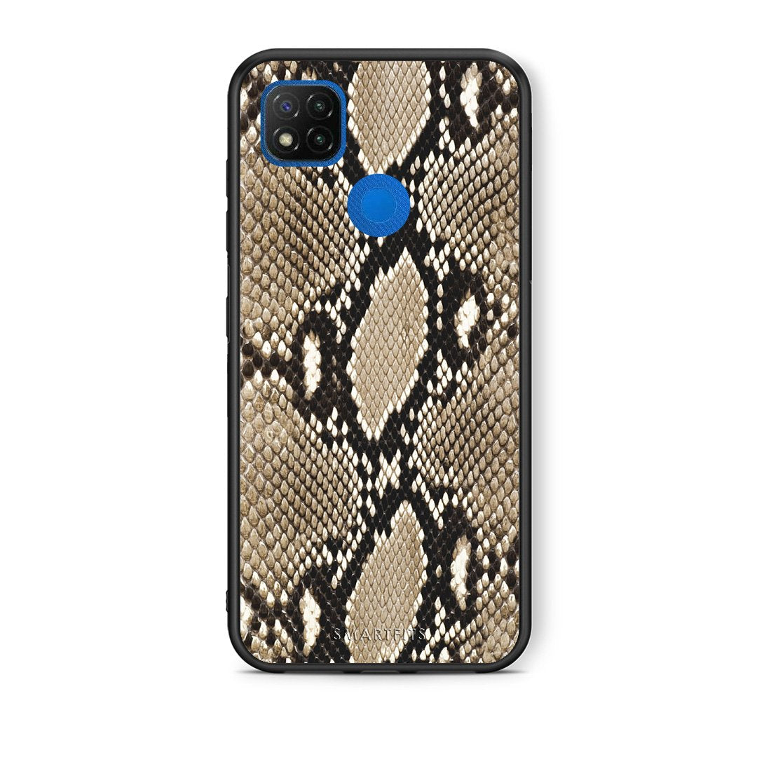 Θήκη Xiaomi Redmi 9C Fashion Snake Animal από τη Smartfits με σχέδιο στο πίσω μέρος και μαύρο περίβλημα | Xiaomi Redmi 9C Fashion Snake Animal case with colorful back and black bezels