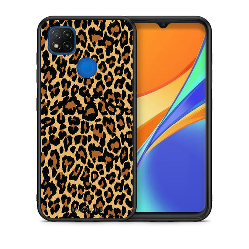 Θήκη Xiaomi Redmi 9C Leopard Animal από τη Smartfits με σχέδιο στο πίσω μέρος και μαύρο περίβλημα | Xiaomi Redmi 9C Leopard Animal case with colorful back and black bezels