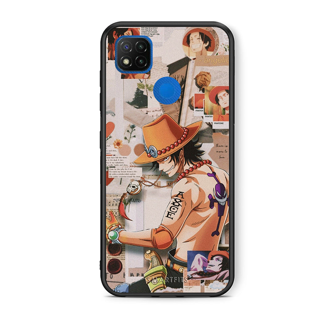 Θήκη Xiaomi Redmi 9C Anime Collage από τη Smartfits με σχέδιο στο πίσω μέρος και μαύρο περίβλημα | Xiaomi Redmi 9C Anime Collage case with colorful back and black bezels