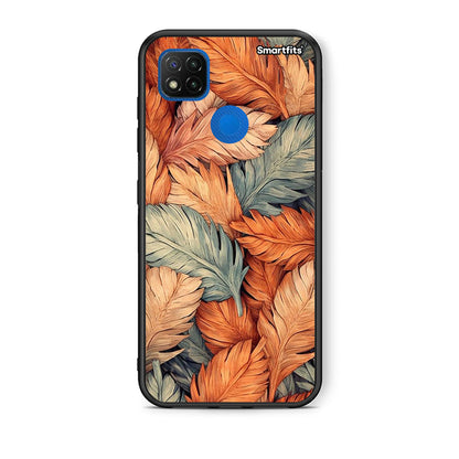 Θήκη Xiaomi Redmi 9C Autumn Leaves από τη Smartfits με σχέδιο στο πίσω μέρος και μαύρο περίβλημα | Xiaomi Redmi 9C Autumn Leaves case with colorful back and black bezels