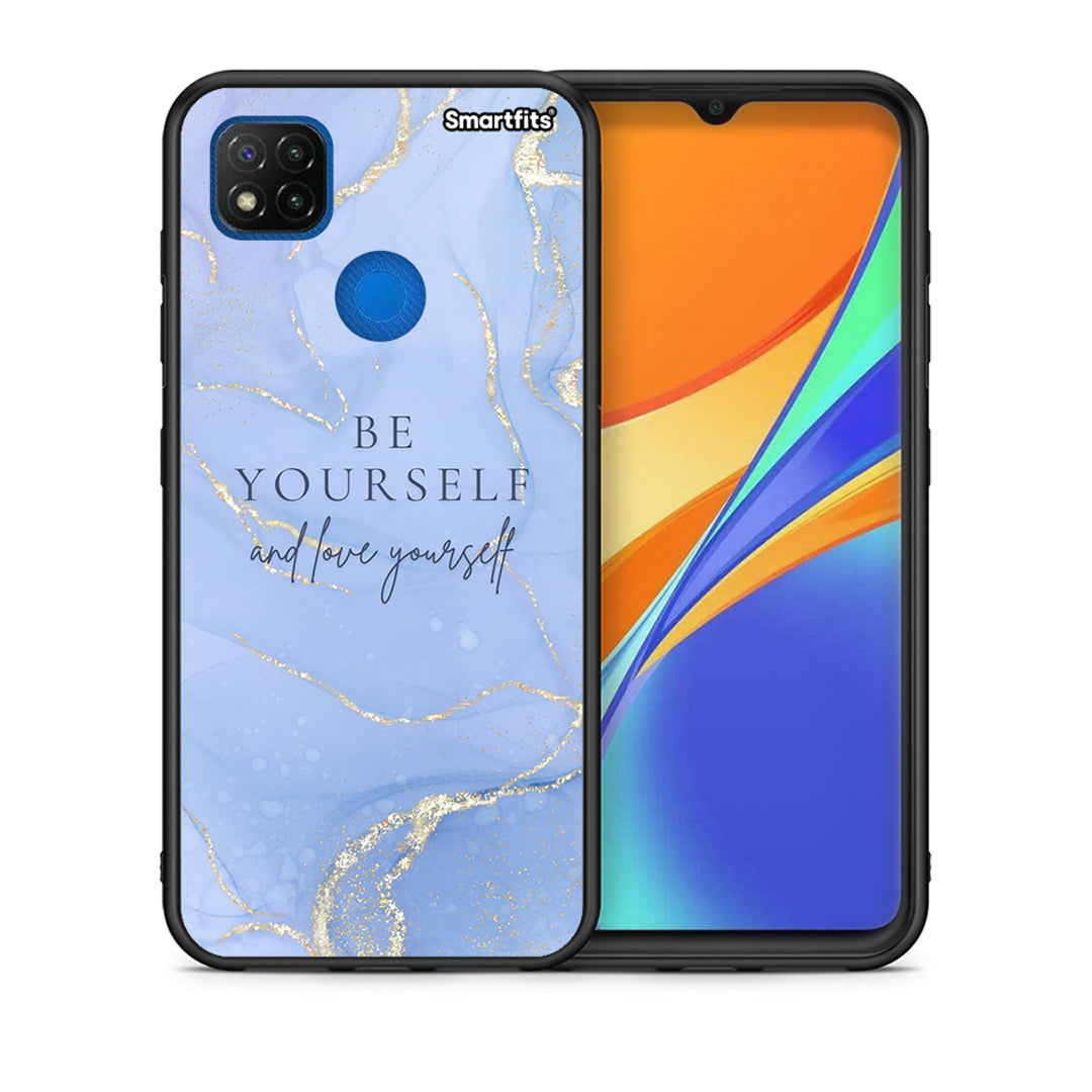 Θήκη Xiaomi Redmi 9C Be Yourself από τη Smartfits με σχέδιο στο πίσω μέρος και μαύρο περίβλημα | Xiaomi Redmi 9C Be Yourself case with colorful back and black bezels