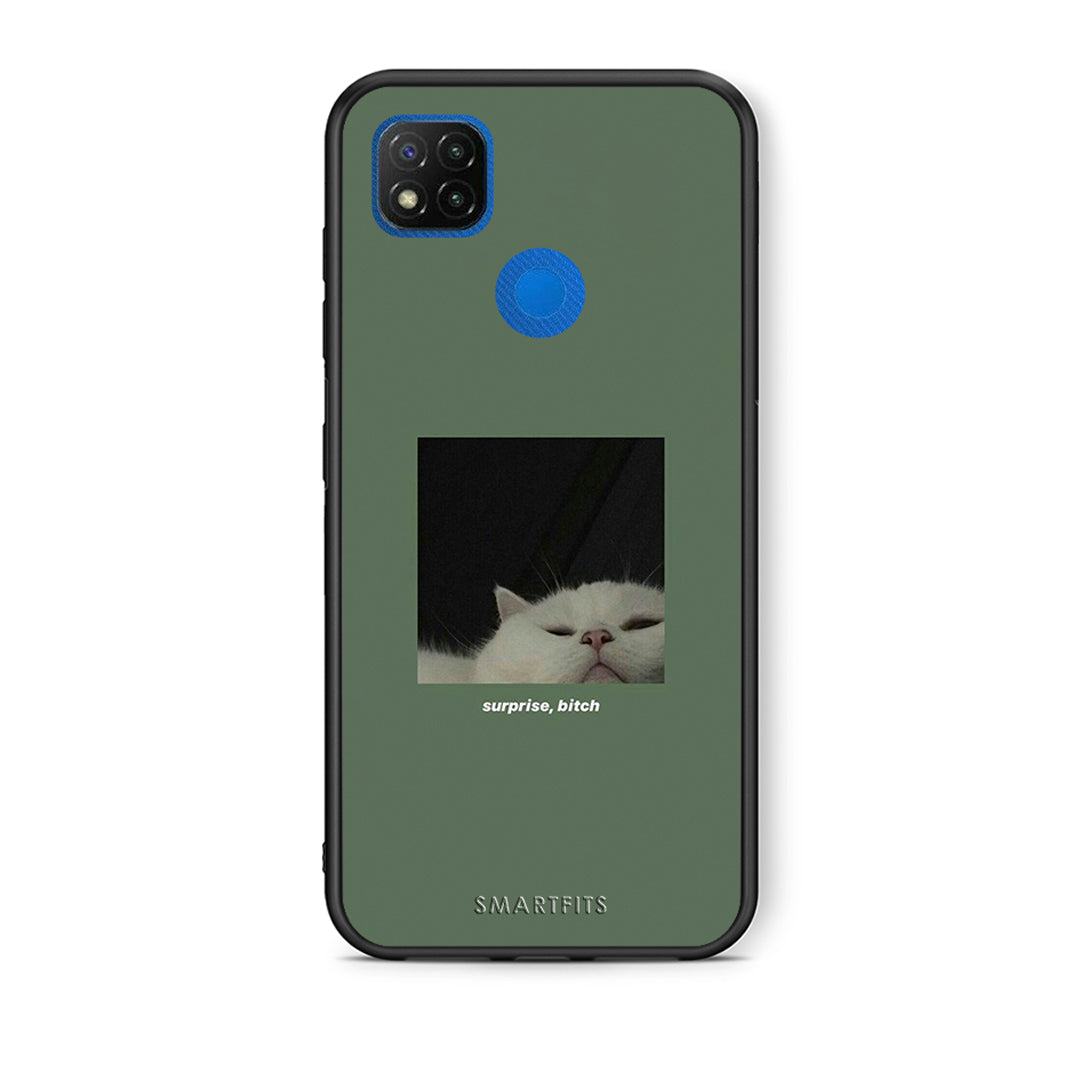 Θήκη Xiaomi Redmi 9C Bitch Surprise από τη Smartfits με σχέδιο στο πίσω μέρος και μαύρο περίβλημα | Xiaomi Redmi 9C Bitch Surprise case with colorful back and black bezels