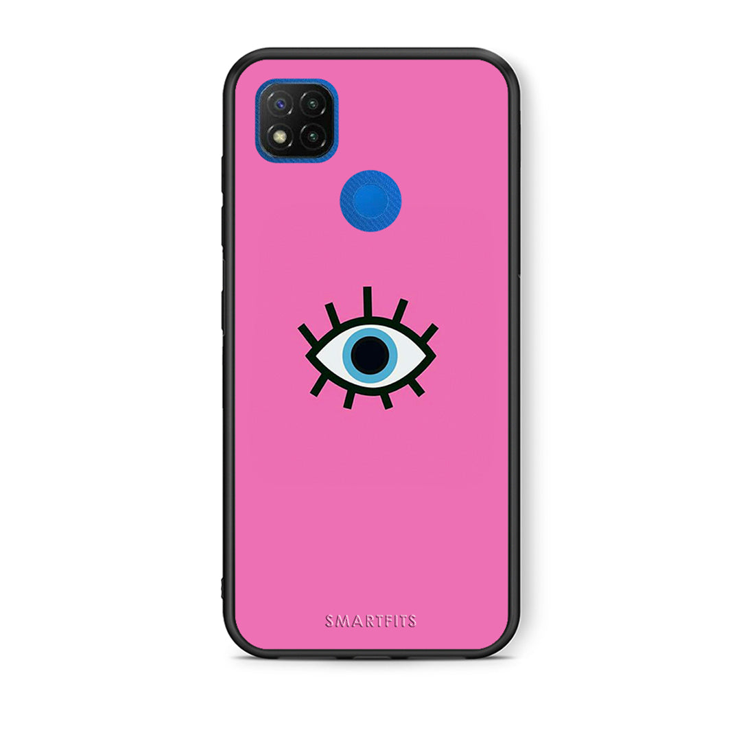 Θήκη Xiaomi Redmi 9C Blue Eye Pink από τη Smartfits με σχέδιο στο πίσω μέρος και μαύρο περίβλημα | Xiaomi Redmi 9C Blue Eye Pink case with colorful back and black bezels