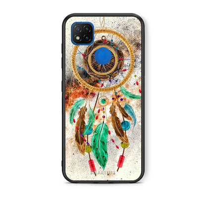 Θήκη Xiaomi Redmi 9C DreamCatcher Boho από τη Smartfits με σχέδιο στο πίσω μέρος και μαύρο περίβλημα | Xiaomi Redmi 9C DreamCatcher Boho case with colorful back and black bezels