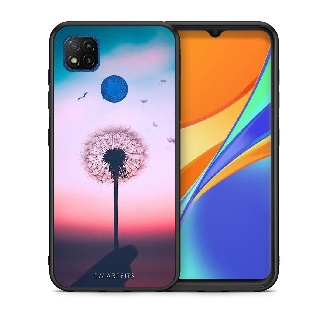 Θήκη Xiaomi Redmi 9C Wish Boho από τη Smartfits με σχέδιο στο πίσω μέρος και μαύρο περίβλημα | Xiaomi Redmi 9C Wish Boho case with colorful back and black bezels
