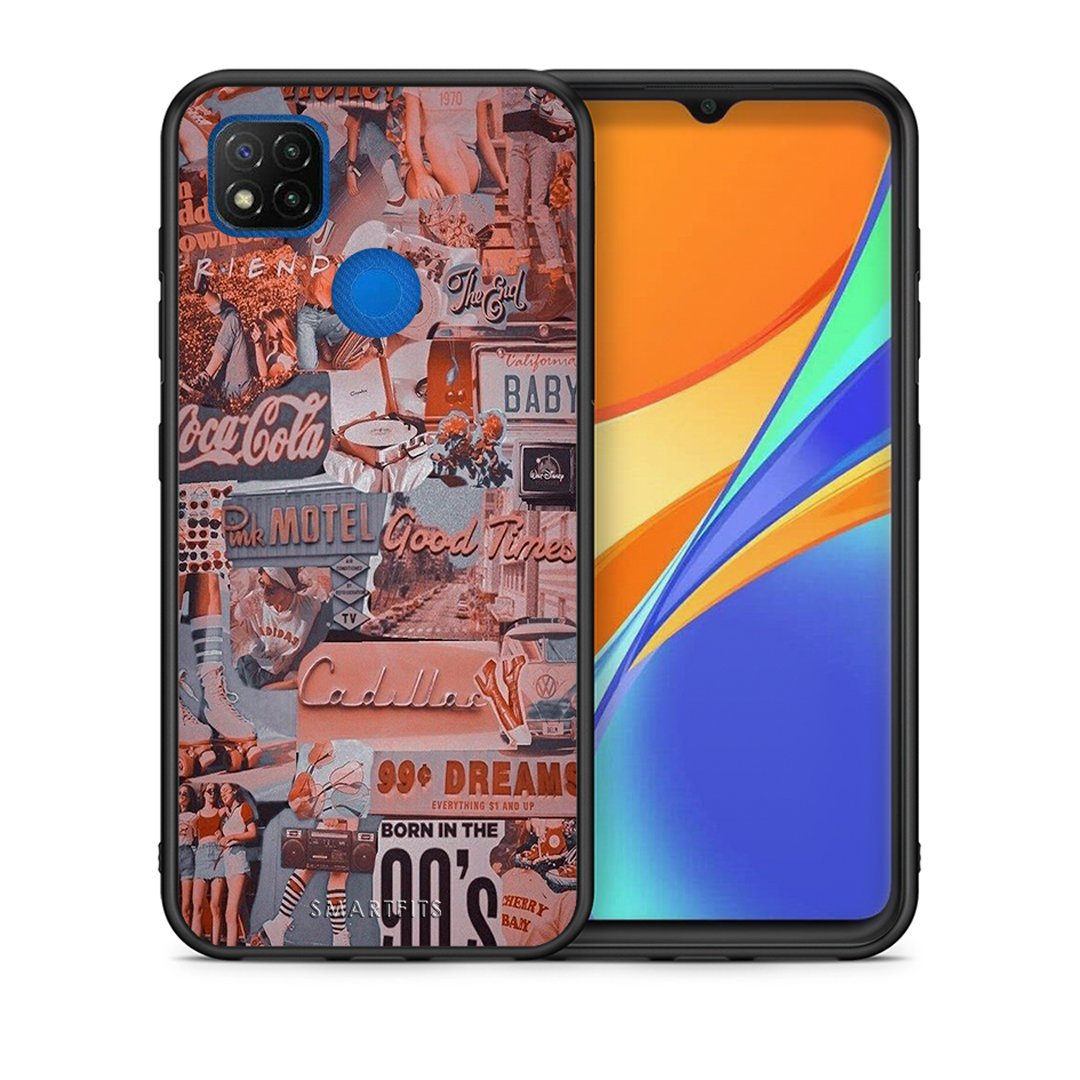Θήκη Xiaomi Redmi 9C Born In 90s από τη Smartfits με σχέδιο στο πίσω μέρος και μαύρο περίβλημα | Xiaomi Redmi 9C Born In 90s case with colorful back and black bezels