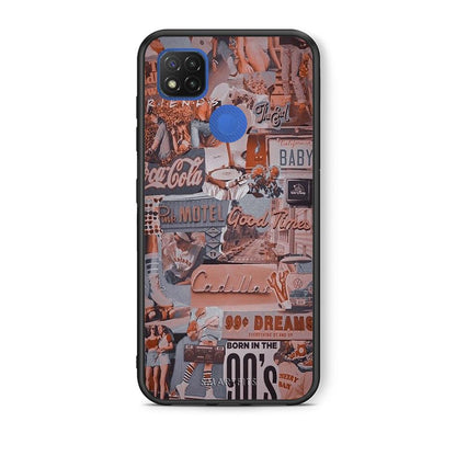 Θήκη Xiaomi Redmi 9C Born In 90s από τη Smartfits με σχέδιο στο πίσω μέρος και μαύρο περίβλημα | Xiaomi Redmi 9C Born In 90s case with colorful back and black bezels