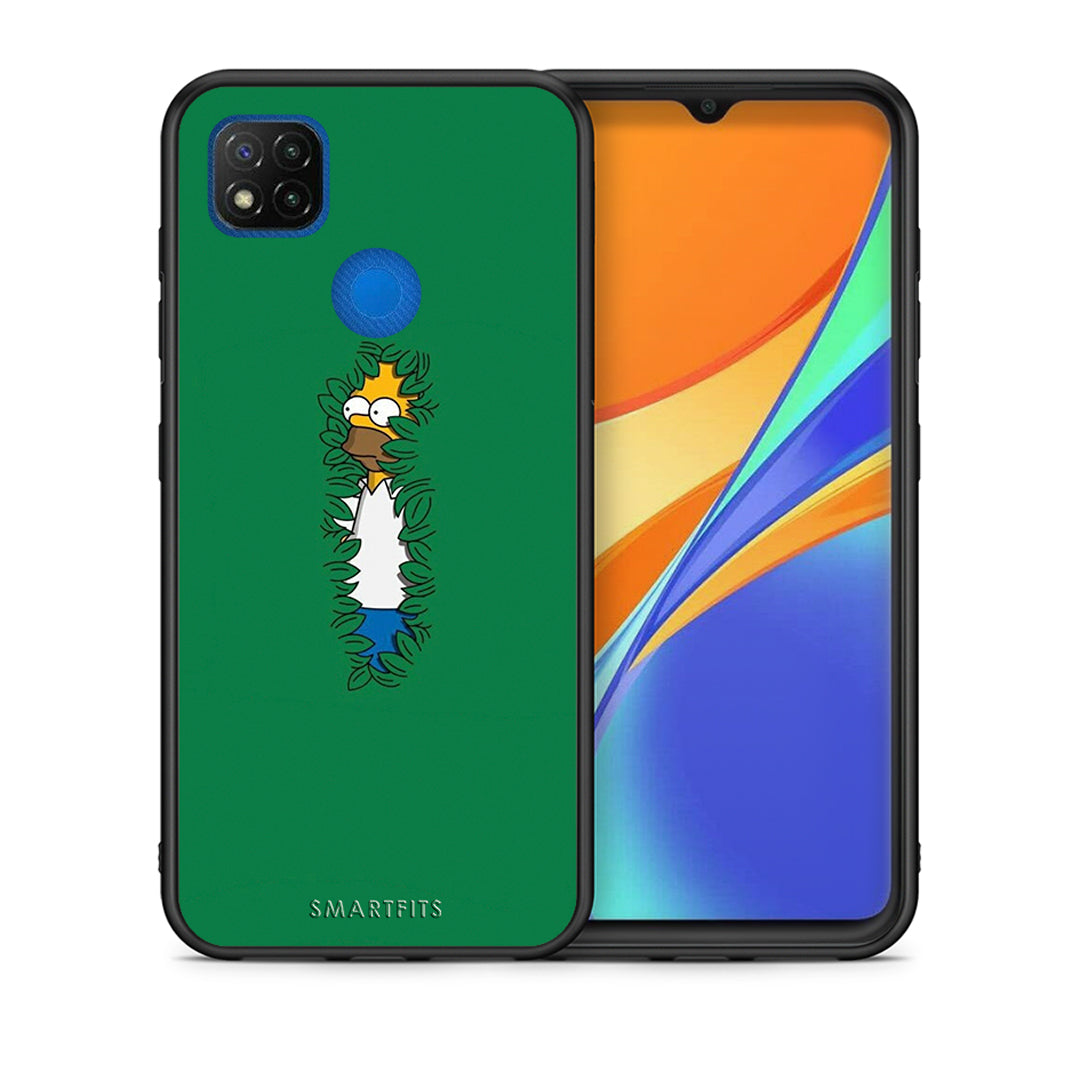 Θήκη Αγίου Βαλεντίνου Xiaomi Redmi 9C Bush Man από τη Smartfits με σχέδιο στο πίσω μέρος και μαύρο περίβλημα | Xiaomi Redmi 9C Bush Man case with colorful back and black bezels