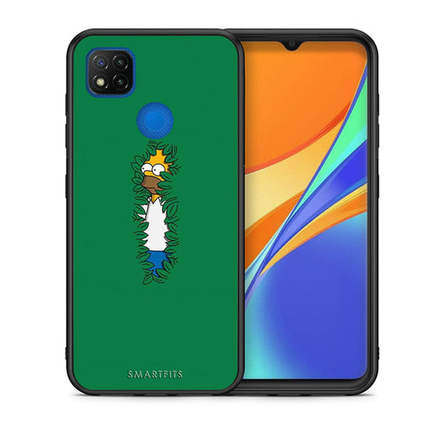 Θήκη Αγίου Βαλεντίνου Xiaomi Redmi 9C Bush Man από τη Smartfits με σχέδιο στο πίσω μέρος και μαύρο περίβλημα | Xiaomi Redmi 9C Bush Man case with colorful back and black bezels
