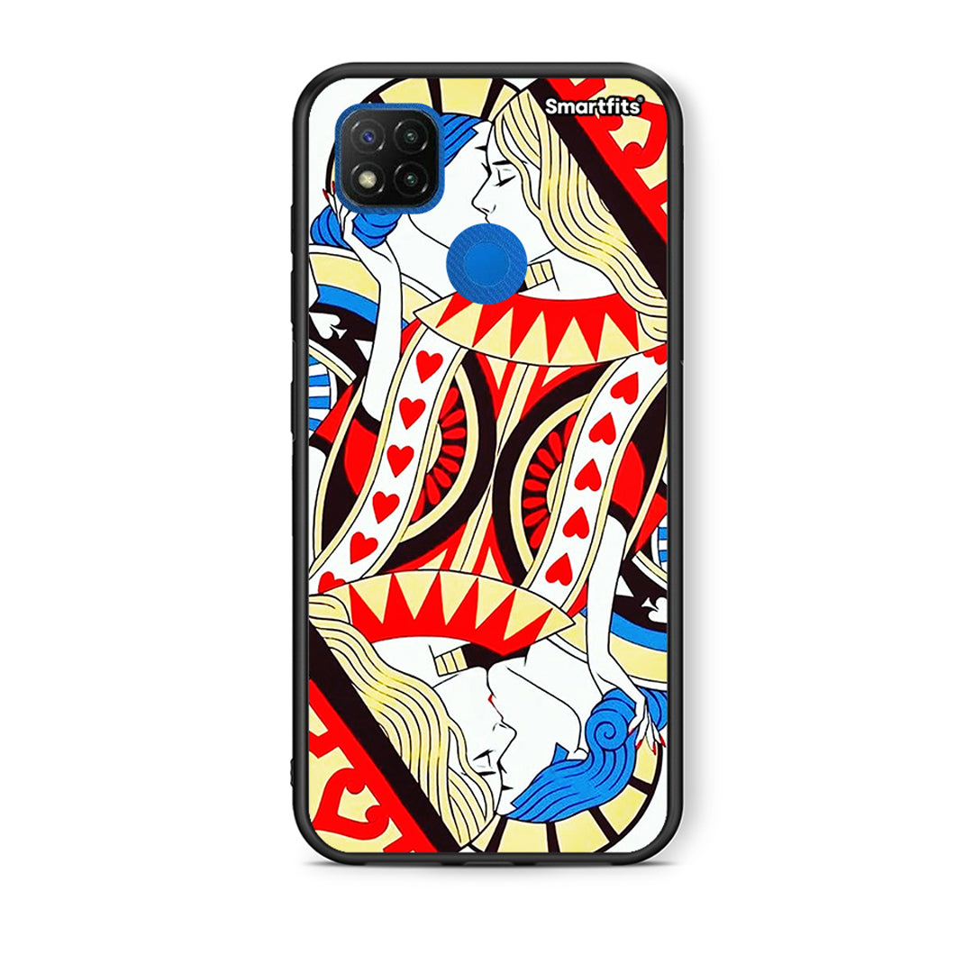 Θήκη Xiaomi Redmi 9C Card Love από τη Smartfits με σχέδιο στο πίσω μέρος και μαύρο περίβλημα | Xiaomi Redmi 9C Card Love case with colorful back and black bezels