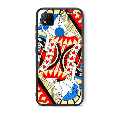 Θήκη Xiaomi Redmi 9C Card Love από τη Smartfits με σχέδιο στο πίσω μέρος και μαύρο περίβλημα | Xiaomi Redmi 9C Card Love case with colorful back and black bezels