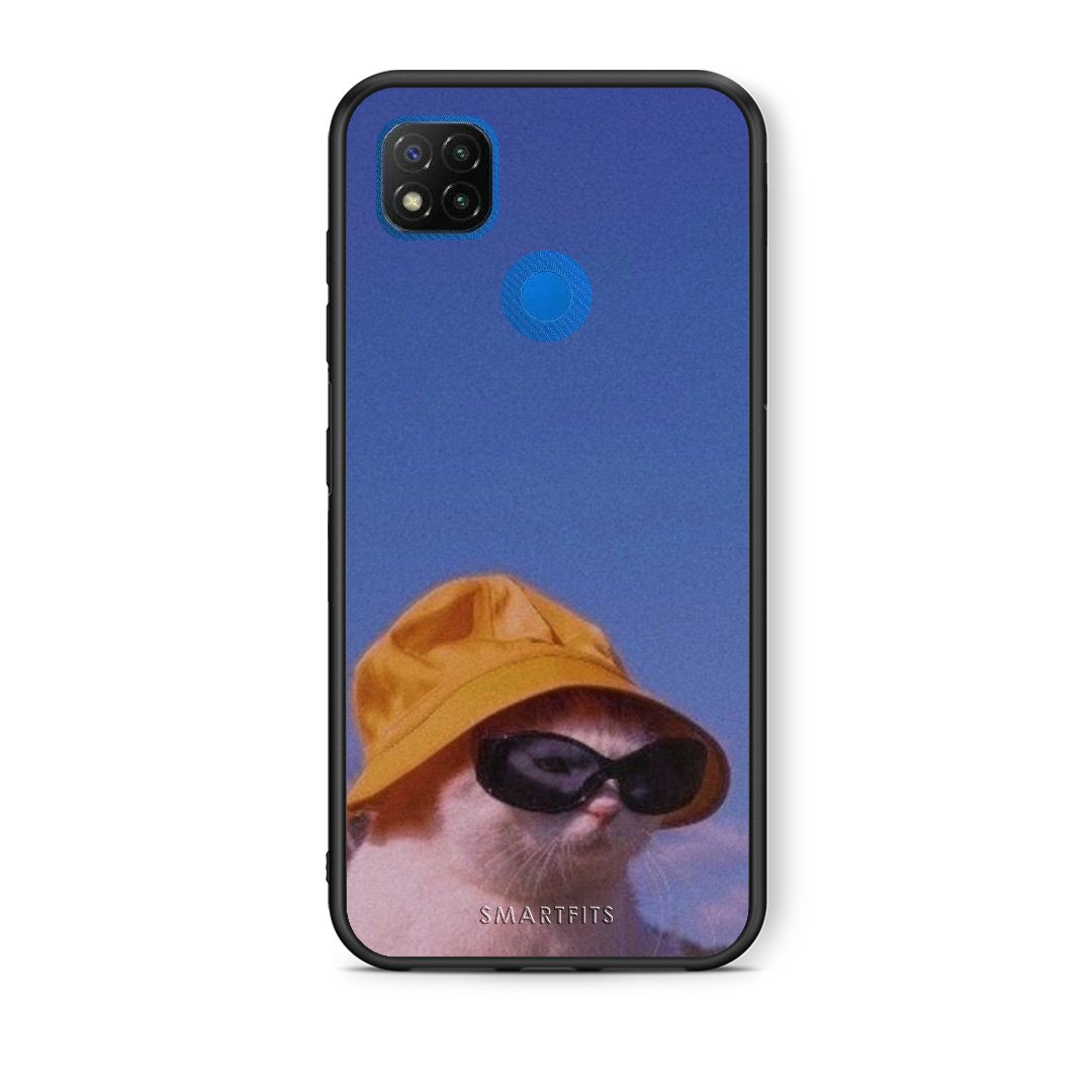 Θήκη Xiaomi Redmi 9C Cat Diva από τη Smartfits με σχέδιο στο πίσω μέρος και μαύρο περίβλημα | Xiaomi Redmi 9C Cat Diva case with colorful back and black bezels