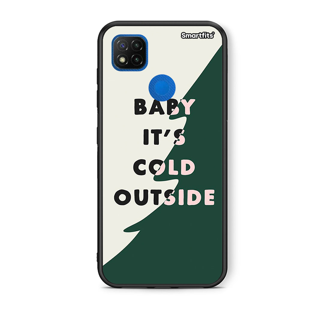 Θήκη Xiaomi Redmi 9C Cold Outside από τη Smartfits με σχέδιο στο πίσω μέρος και μαύρο περίβλημα | Xiaomi Redmi 9C Cold Outside case with colorful back and black bezels