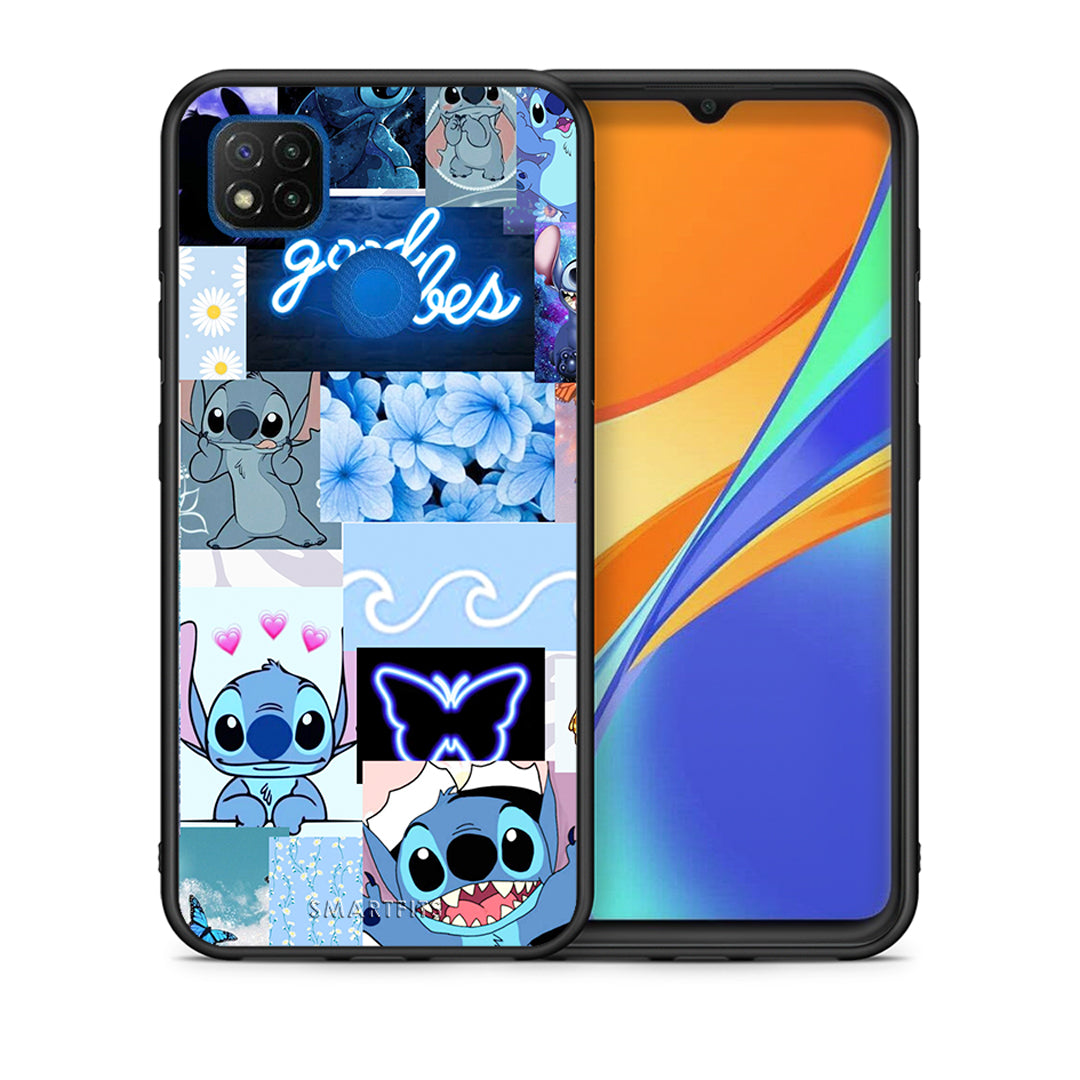 Θήκη Αγίου Βαλεντίνου Xiaomi Redmi 9C Collage Good Vibes από τη Smartfits με σχέδιο στο πίσω μέρος και μαύρο περίβλημα | Xiaomi Redmi 9C Collage Good Vibes case with colorful back and black bezels