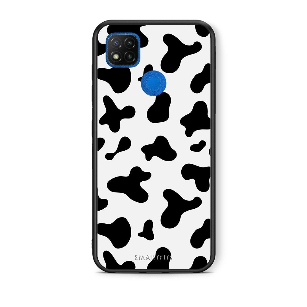 Θήκη Xiaomi Redmi 9C Cow Print από τη Smartfits με σχέδιο στο πίσω μέρος και μαύρο περίβλημα | Xiaomi Redmi 9C Cow Print case with colorful back and black bezels