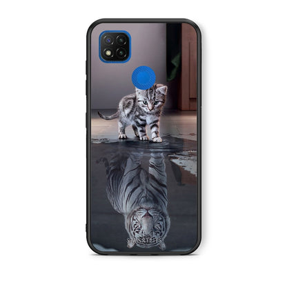 Θήκη Xiaomi Redmi 9C Tiger Cute από τη Smartfits με σχέδιο στο πίσω μέρος και μαύρο περίβλημα | Xiaomi Redmi 9C Tiger Cute case with colorful back and black bezels