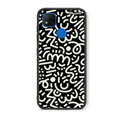 Θήκη Xiaomi Redmi 9C Doodle Art από τη Smartfits με σχέδιο στο πίσω μέρος και μαύρο περίβλημα | Xiaomi Redmi 9C Doodle Art case with colorful back and black bezels