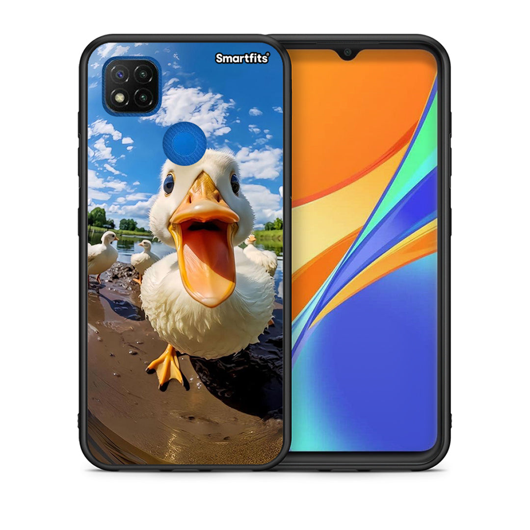 Θήκη Xiaomi Redmi 9C Duck Face από τη Smartfits με σχέδιο στο πίσω μέρος και μαύρο περίβλημα | Xiaomi Redmi 9C Duck Face case with colorful back and black bezels