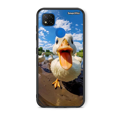 Θήκη Xiaomi Redmi 9C Duck Face από τη Smartfits με σχέδιο στο πίσω μέρος και μαύρο περίβλημα | Xiaomi Redmi 9C Duck Face case with colorful back and black bezels