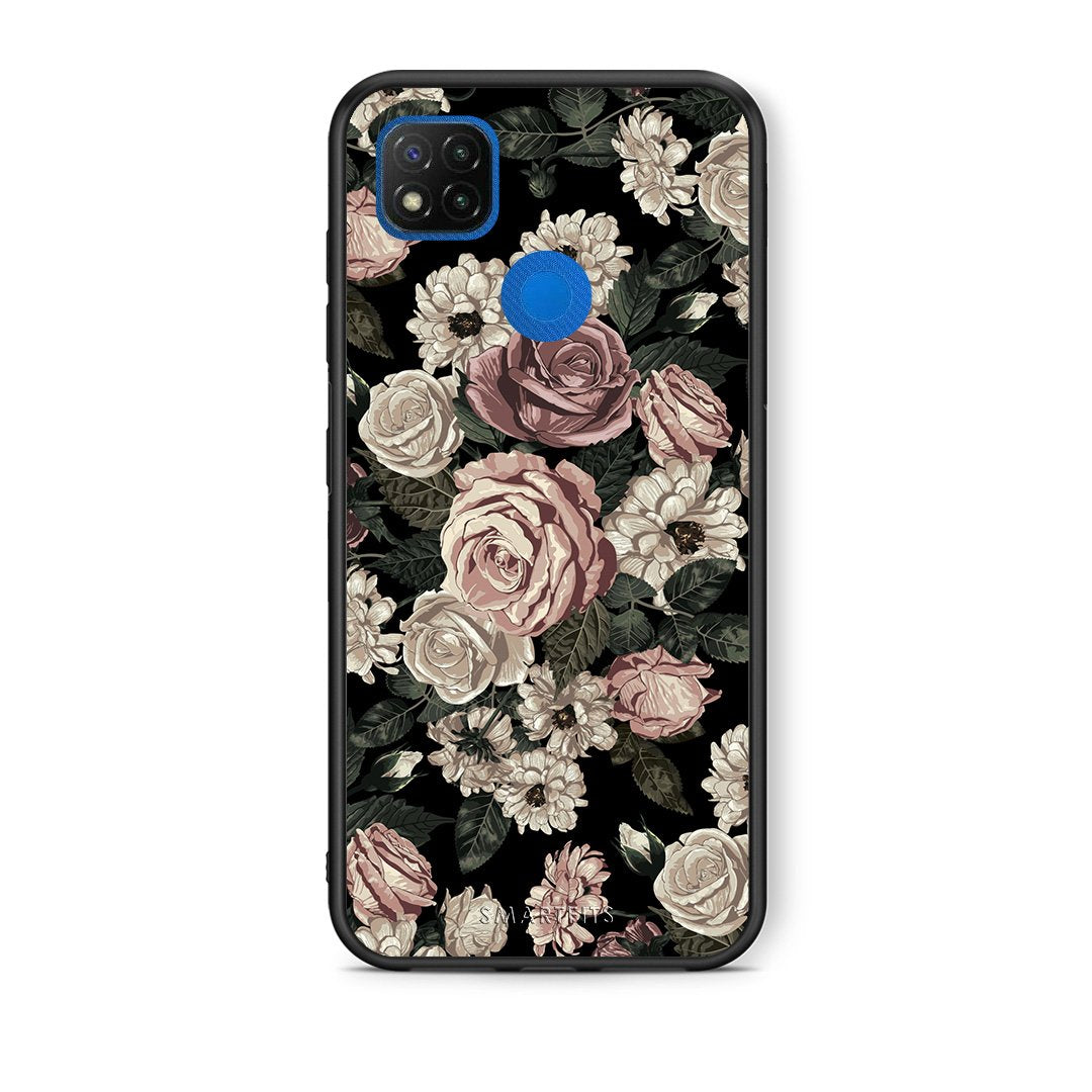 Θήκη Xiaomi Redmi 9C Wild Roses Flower από τη Smartfits με σχέδιο στο πίσω μέρος και μαύρο περίβλημα | Xiaomi Redmi 9C Wild Roses Flower case with colorful back and black bezels