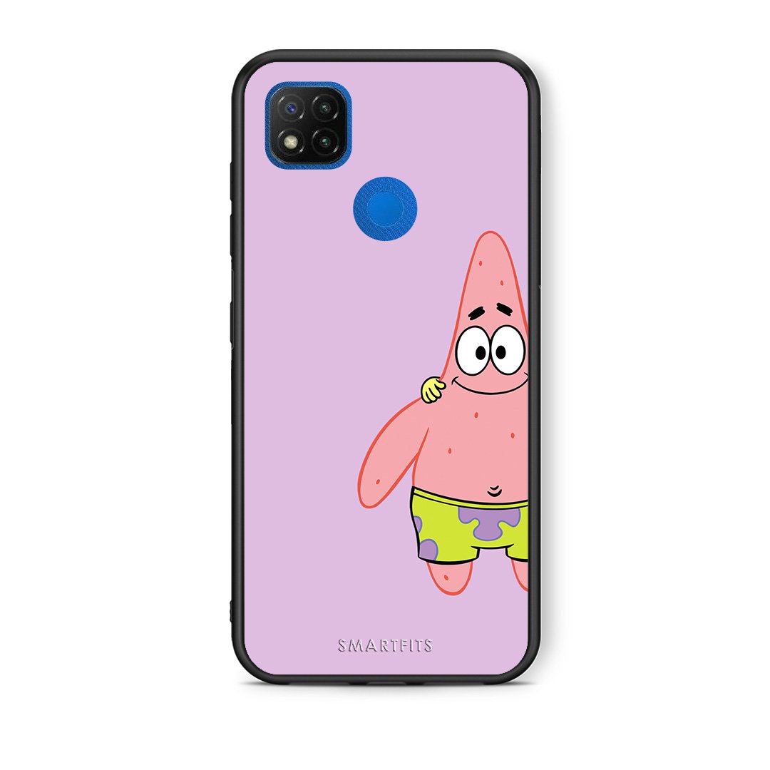 Θήκη Xiaomi Redmi 9C  Friends Patrick από τη Smartfits με σχέδιο στο πίσω μέρος και μαύρο περίβλημα | Xiaomi Redmi 9C  Friends Patrick case with colorful back and black bezels