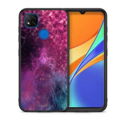 Θήκη Xiaomi Redmi 9C Aurora Galaxy από τη Smartfits με σχέδιο στο πίσω μέρος και μαύρο περίβλημα | Xiaomi Redmi 9C Aurora Galaxy case with colorful back and black bezels