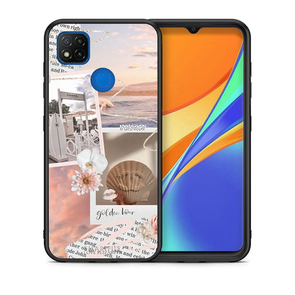 Θήκη Αγίου Βαλεντίνου Xiaomi Redmi 9C Golden Hour από τη Smartfits με σχέδιο στο πίσω μέρος και μαύρο περίβλημα | Xiaomi Redmi 9C Golden Hour case with colorful back and black bezels