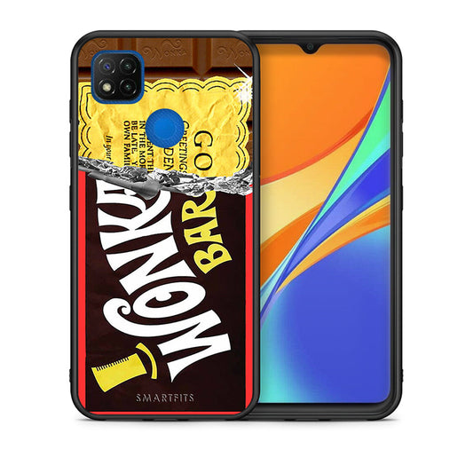 Θήκη Xiaomi Redmi 9C Golden Ticket από τη Smartfits με σχέδιο στο πίσω μέρος και μαύρο περίβλημα | Xiaomi Redmi 9C Golden Ticket case with colorful back and black bezels