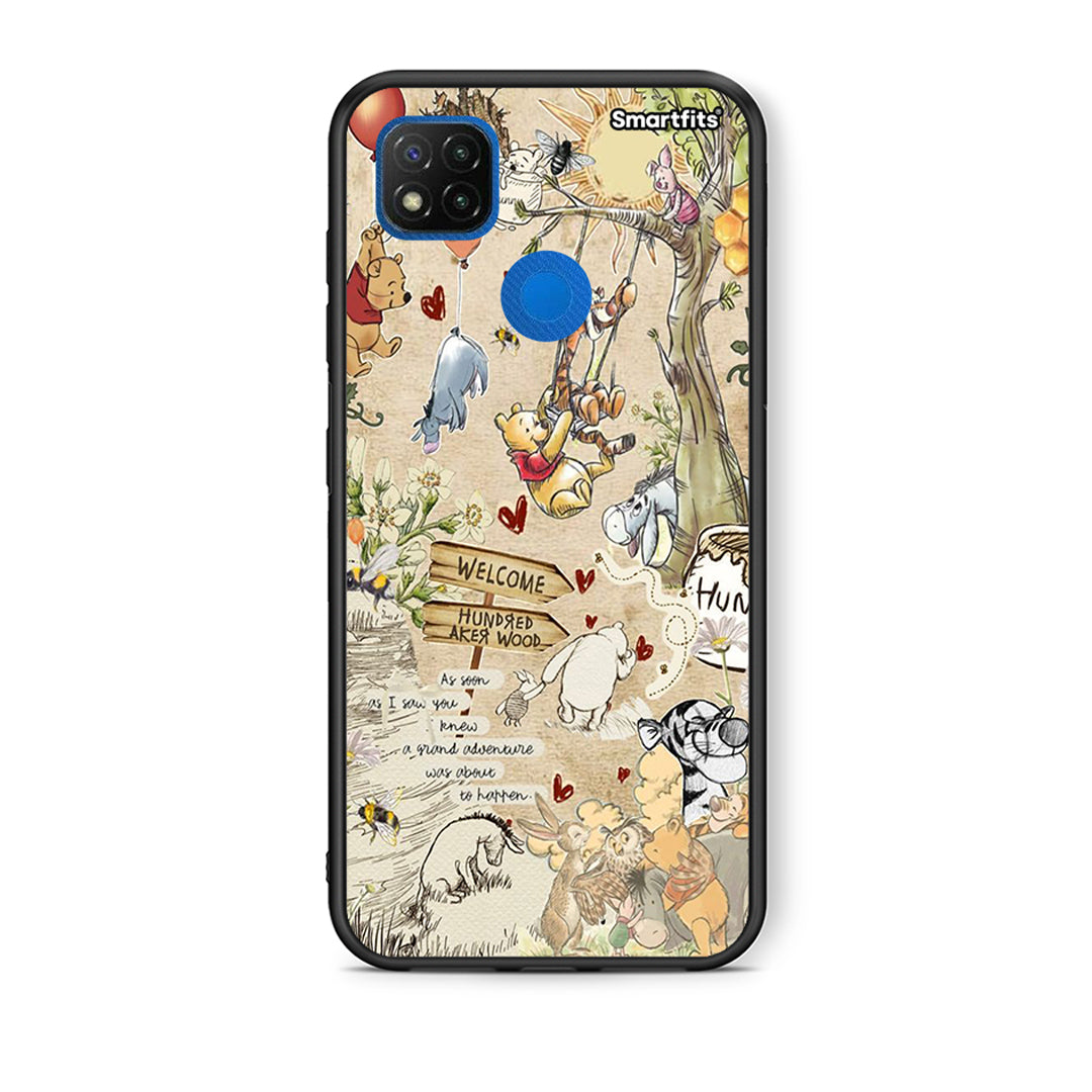 Θήκη Xiaomi Redmi 9C Happy Friends από τη Smartfits με σχέδιο στο πίσω μέρος και μαύρο περίβλημα | Xiaomi Redmi 9C Happy Friends case with colorful back and black bezels