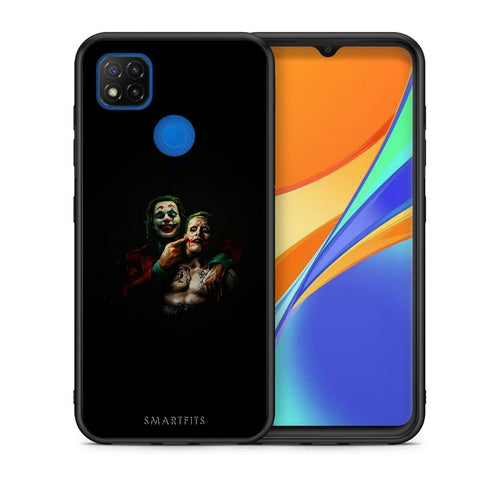 Θήκη Xiaomi Redmi 9C Clown Hero από τη Smartfits με σχέδιο στο πίσω μέρος και μαύρο περίβλημα | Xiaomi Redmi 9C Clown Hero case with colorful back and black bezels