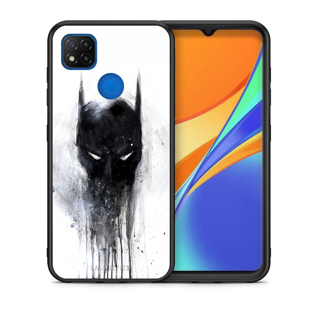 Θήκη Xiaomi Redmi 9C Paint Bat Hero από τη Smartfits με σχέδιο στο πίσω μέρος και μαύρο περίβλημα | Xiaomi Redmi 9C Paint Bat Hero case with colorful back and black bezels