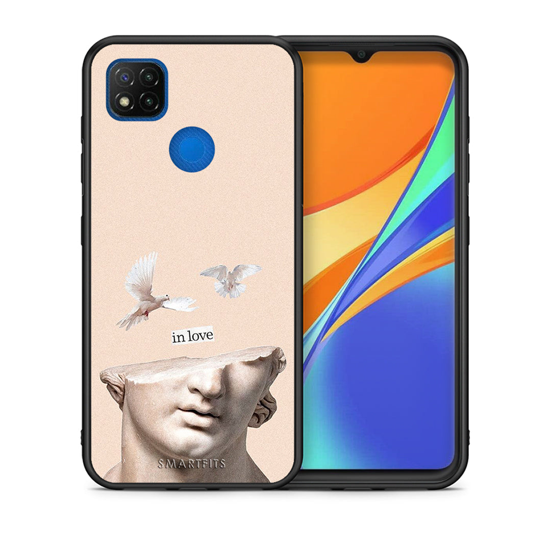 Θήκη Xiaomi Redmi 9C In Love από τη Smartfits με σχέδιο στο πίσω μέρος και μαύρο περίβλημα | Xiaomi Redmi 9C In Love case with colorful back and black bezels