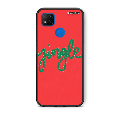 Θήκη Xiaomi Redmi 9C Jingle Xmas από τη Smartfits με σχέδιο στο πίσω μέρος και μαύρο περίβλημα | Xiaomi Redmi 9C Jingle Xmas case with colorful back and black bezels