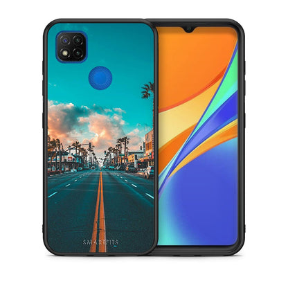 Θήκη Xiaomi Redmi 9C City Landscape από τη Smartfits με σχέδιο στο πίσω μέρος και μαύρο περίβλημα | Xiaomi Redmi 9C City Landscape case with colorful back and black bezels