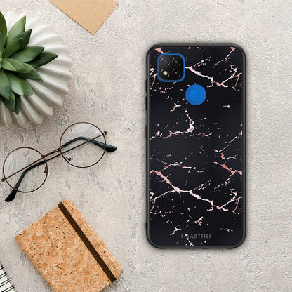 Marble Black Rosegold - Xiaomi Redmi 9C θήκη