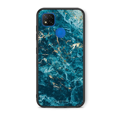 Θήκη Xiaomi Redmi 9C Marble Blue από τη Smartfits με σχέδιο στο πίσω μέρος και μαύρο περίβλημα | Xiaomi Redmi 9C Marble Blue case with colorful back and black bezels