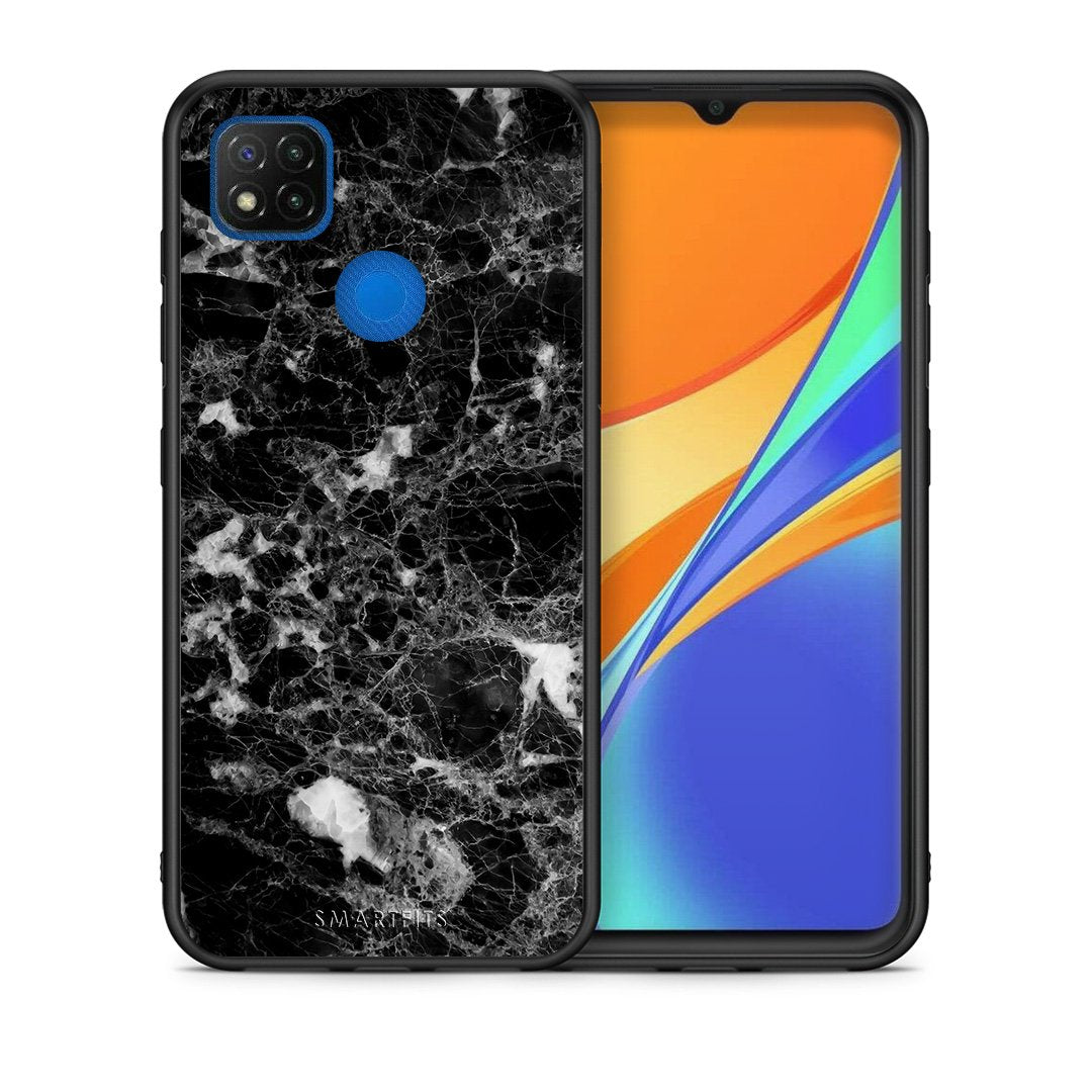 Θήκη Xiaomi Redmi 9C Male Marble από τη Smartfits με σχέδιο στο πίσω μέρος και μαύρο περίβλημα | Xiaomi Redmi 9C Male Marble case with colorful back and black bezels