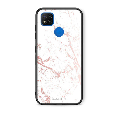 Θήκη Xiaomi Redmi 9C Pink Splash Marble από τη Smartfits με σχέδιο στο πίσω μέρος και μαύρο περίβλημα | Xiaomi Redmi 9C Pink Splash Marble case with colorful back and black bezels